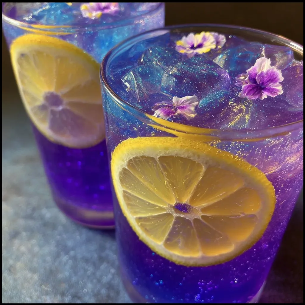 Simple Color-Changing Magic Lemonade with Butterfly Pea Flower Transformation - main view