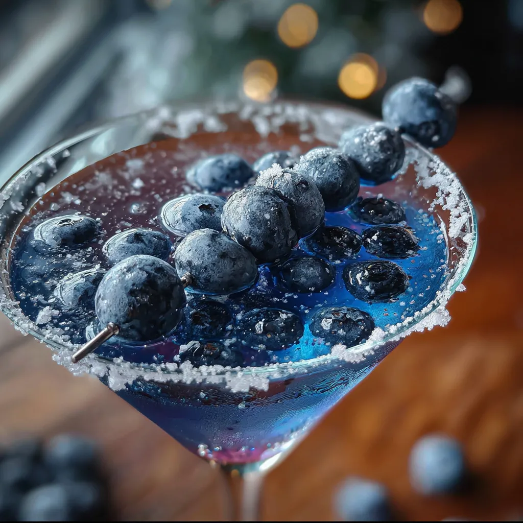 Ultimate Frostbite Blueberry Martini: Elegant Icy Cocktail with Fresh Berry Flavors - secondary view