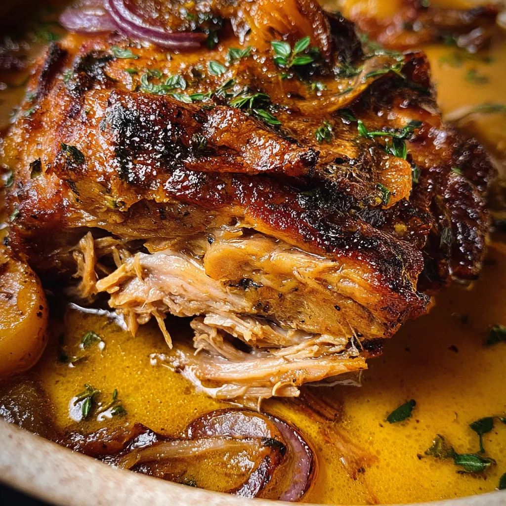 Ultimate Apple Cider Braised Pork Shoulder with Fall Spices and Vegetables - main view
