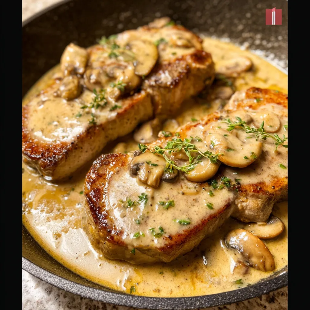 Ultimate Creamy Garlic Pork Chops with Herb-Infused Pan Sauce - main view