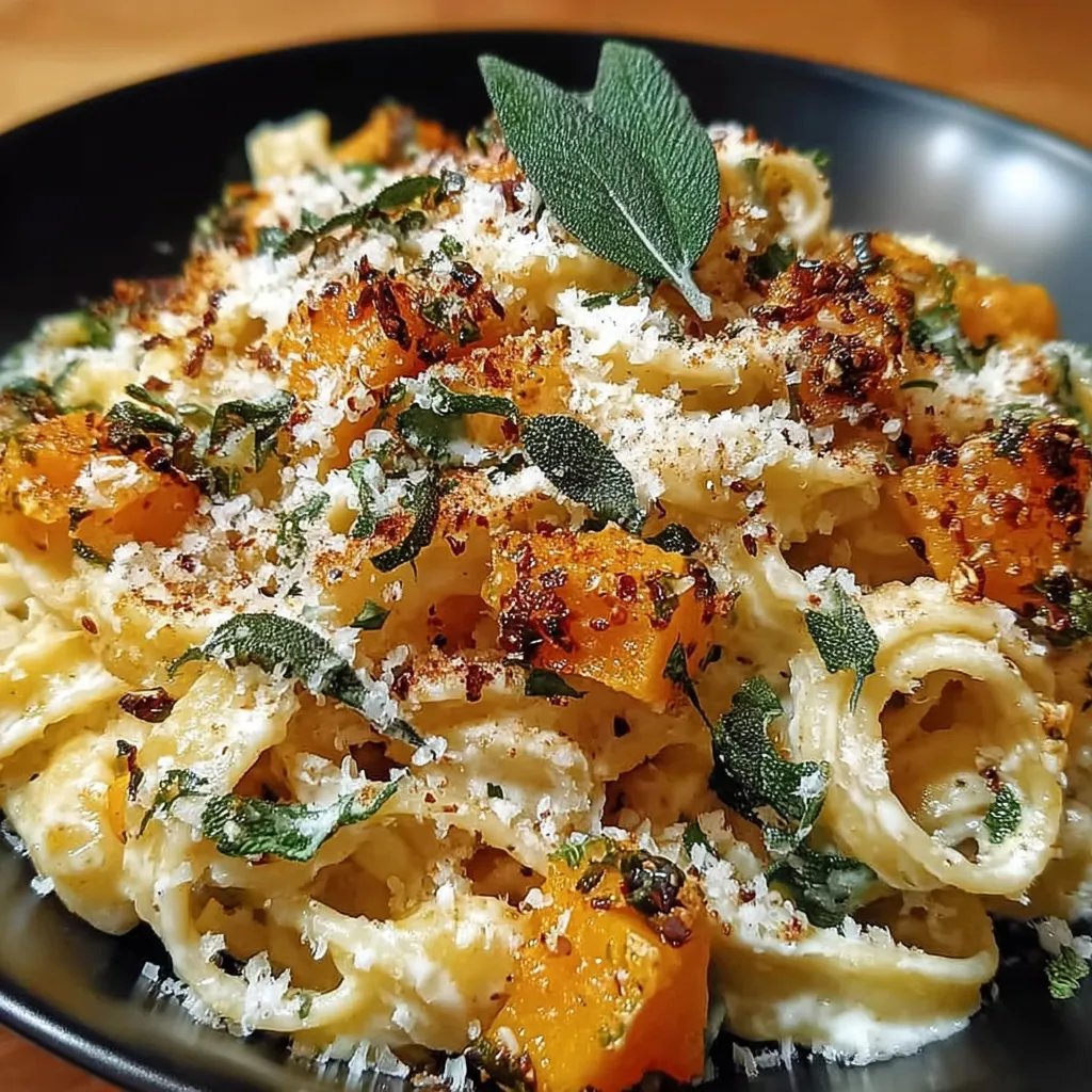 Savory Butternut Squash Pasta with Crispy Sage, Parmesan and Toasted Walnuts - main view
