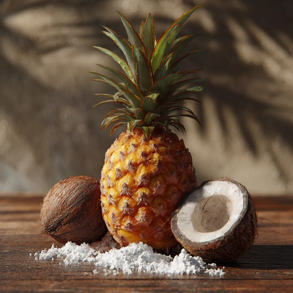 Refreshing Tropical Pineapple Coconut Cooler with Fresh Mint and Lime - main view